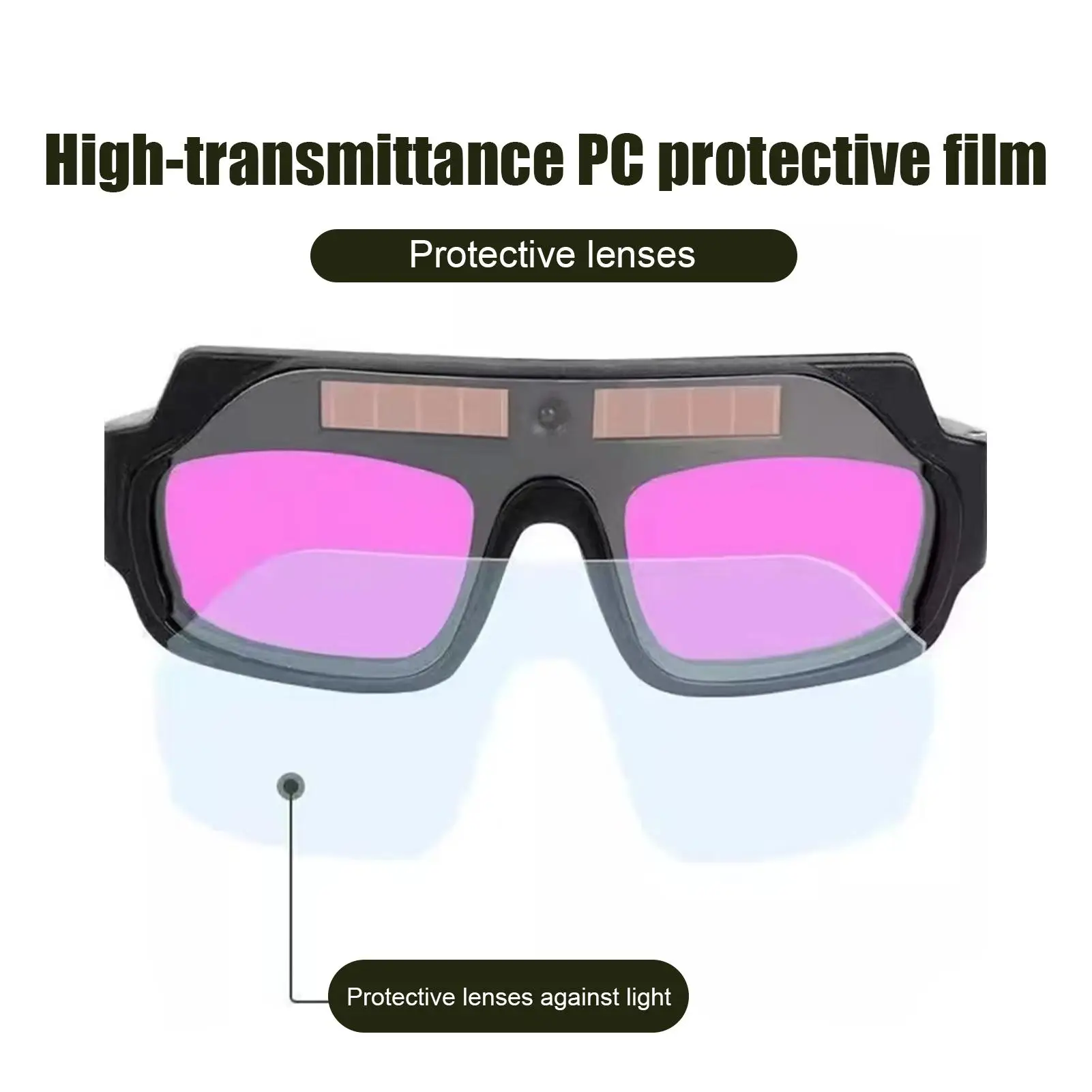 Kacamata Las Kacamata Tukang Las Pelindung Keselamatan Gelap Otomatis Kacamata Helm Pelindung Mata Ringan untuk Memotong