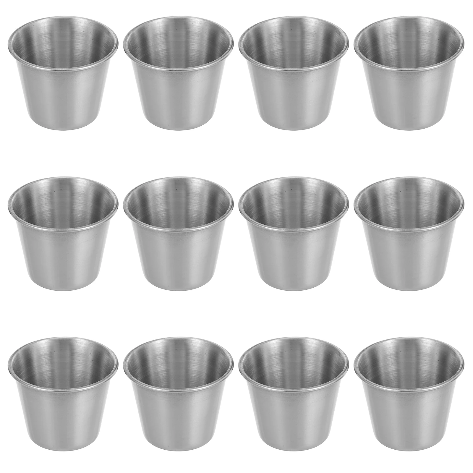 

12pcs Stainless Steel Shot Cups Thick Whisky Tumbler Rustproof Liquor Cups For Home Bar Restaurant 45Ml