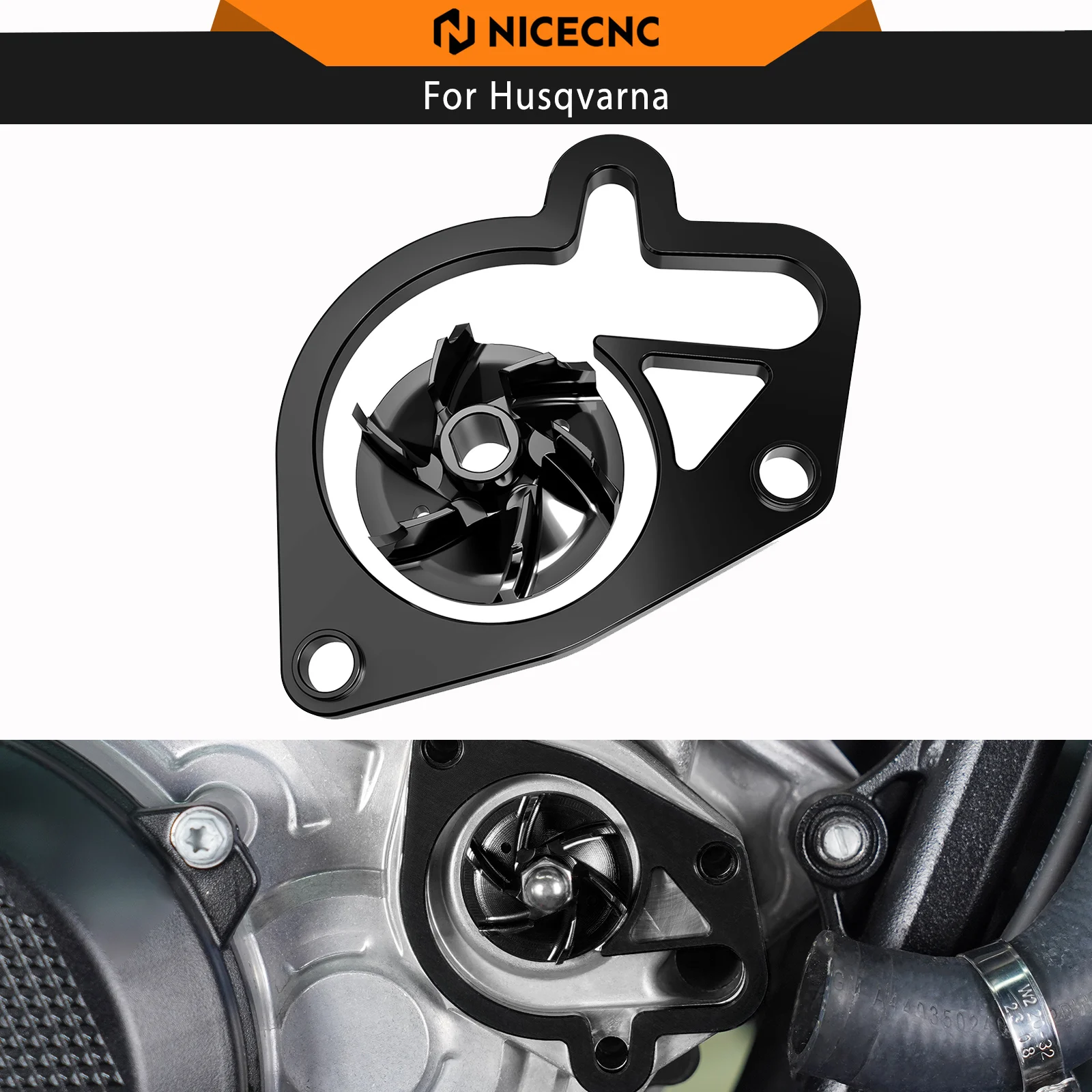 

NICECNC Water Pump Cooler Impeller Spacer Kit For Husqvarna TE300 TE250 2024-2025 TX300 TC125 TC250 2023-2025 For KTM GasGas