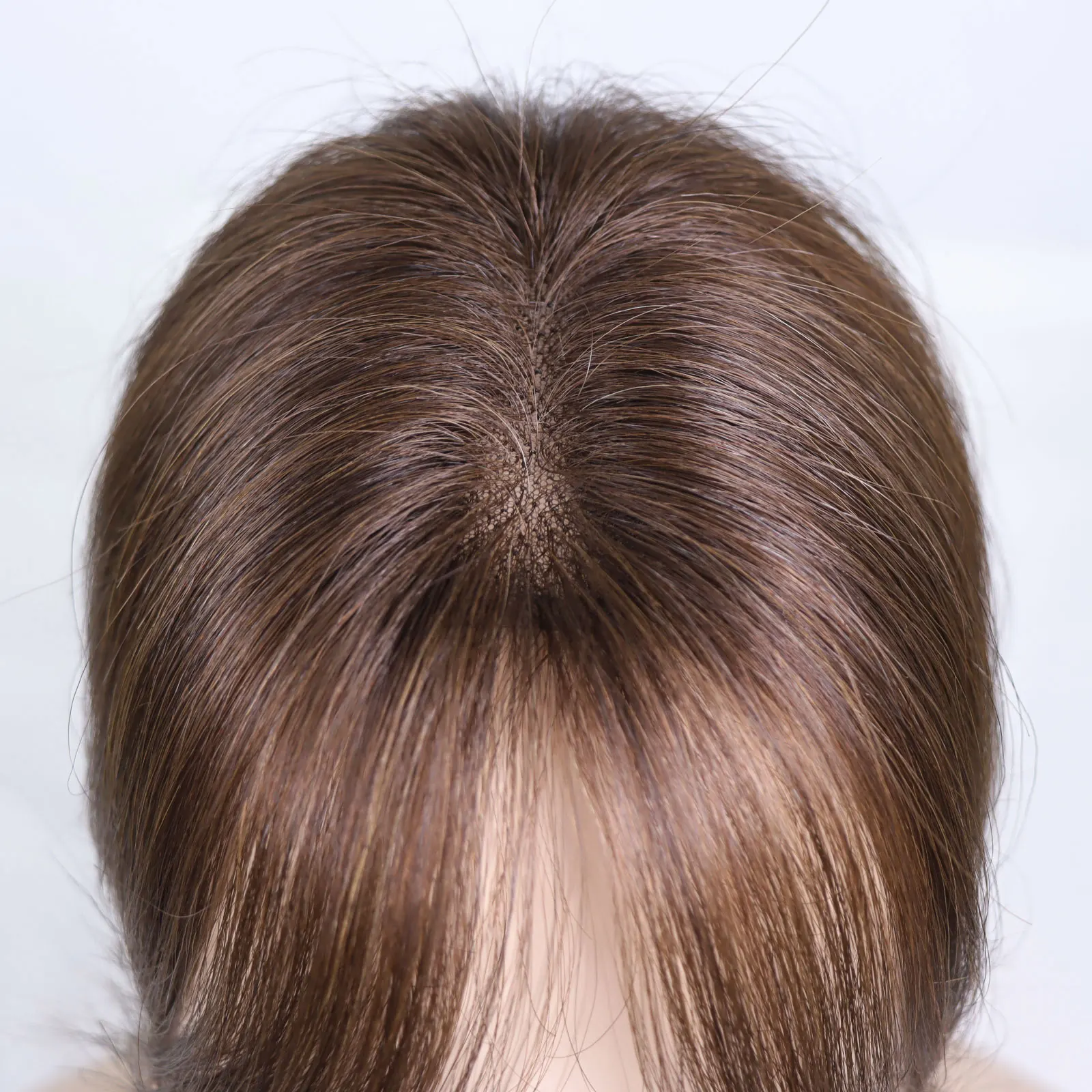 الانفجارات ثلاثية الأبعاد شعر الإنسان غير مرئية سلس الفرنسية Wispy الهواء الانفجارات البني العلوي هامش مع المعابد هيربيسي للنساء توبر #3