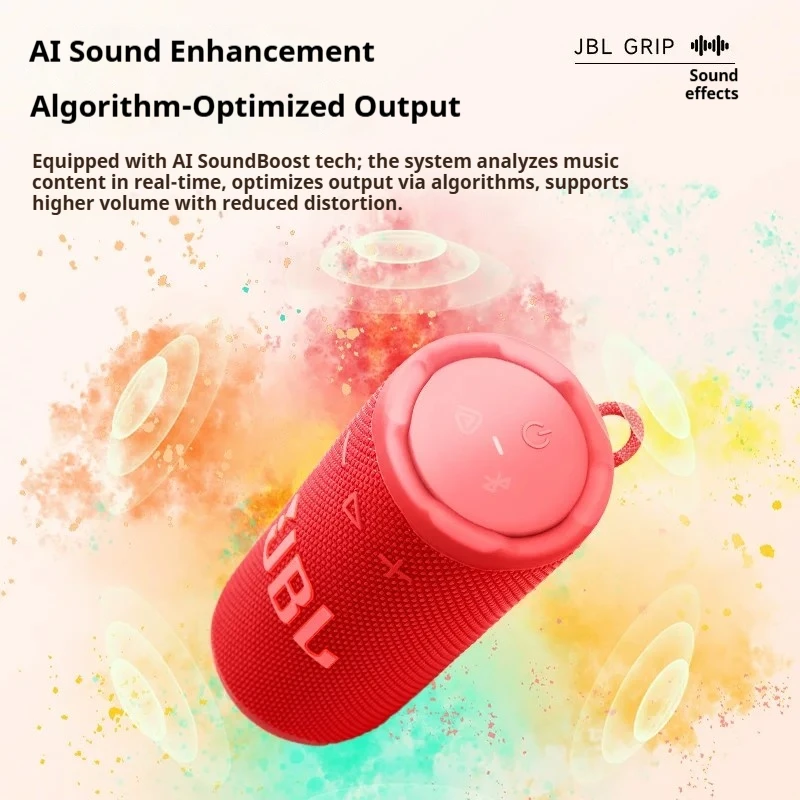 JBL GRIP Handheld Outdoor Soundbox, Adjustable RGB Light Themes, Multi-unit Synchronized Play, Great for Indoor Movie Nights