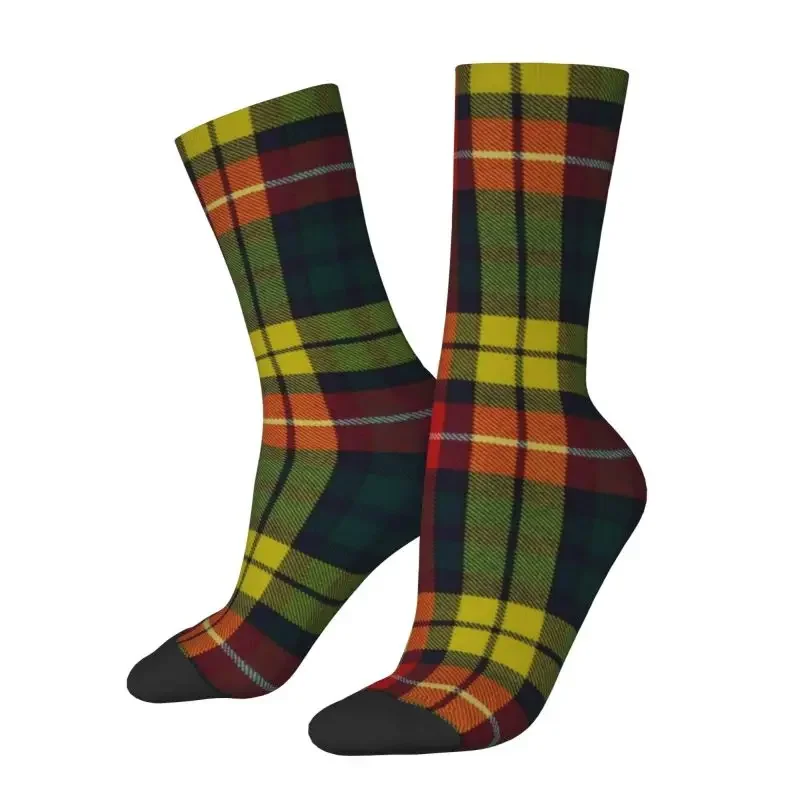 Scotland Clans Buchanan Tartan Plaid Mens Crew Socks Unisex Fun Spring Summer Autumn Winter Dress Socks