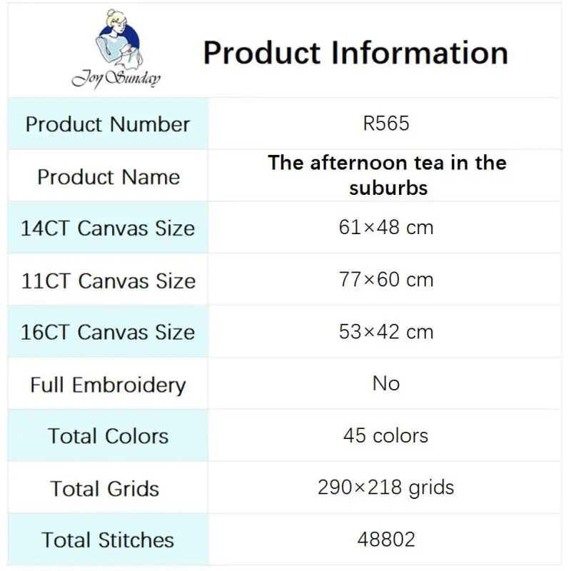 Tè pomeridiano modello personaggio punto croce kit 14ct 16ct 11ct contato tela stampata tessuto ricamo decorazioni per la casa fai da te