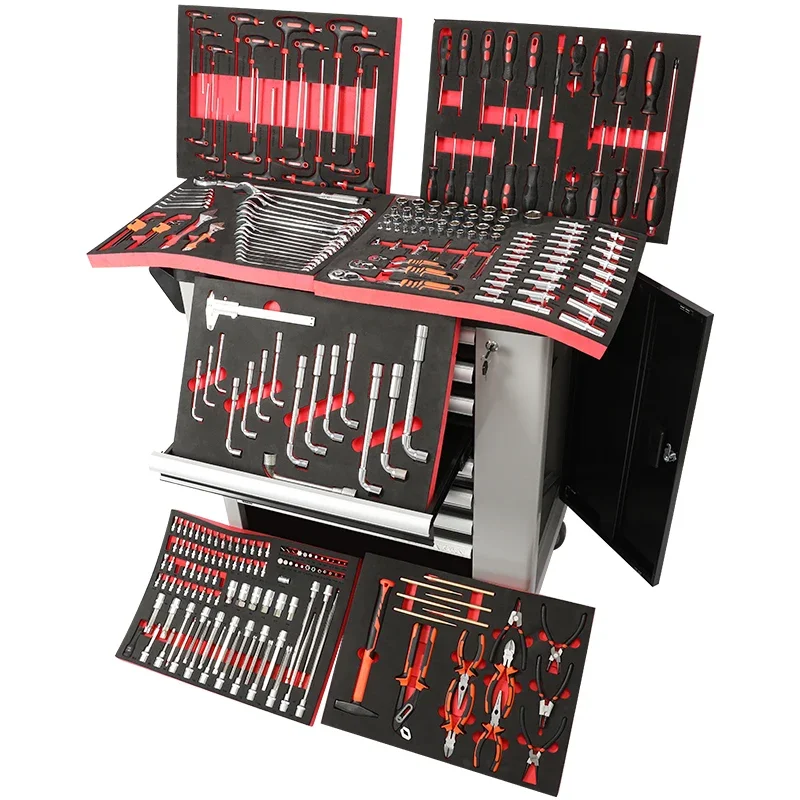 Hand Tool Kit For Professional Repair Of Vehicles Cabinet New Herramientas Gereedschap Set 298 Pcs Tool Set,tool Cabinet