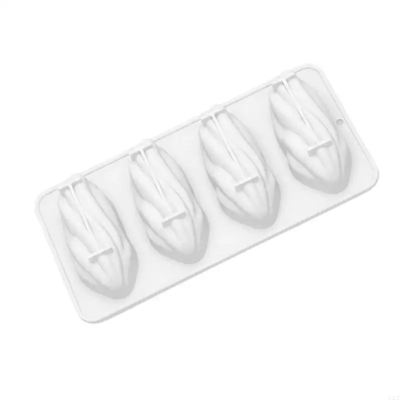4 Cavity Nut Silicone Molds For Baking Mousse Cake Puddings Dessert Tool X3UC