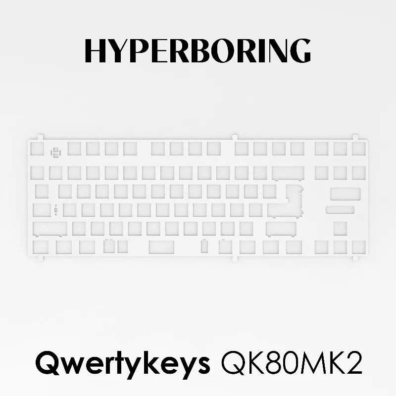 HYPERBORING Qwertykeys QK80MK2 Keyboard Positioning Board Custom PC PP POM FR4 Aluminum Carbon Fiber Brass Keyboard Accessories