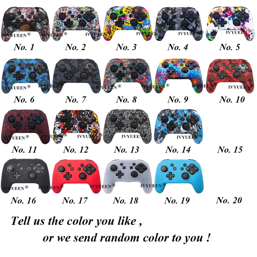 IVYUEENกรณีสำหรับNintend Switch NS NX Pro Controllerป้องกัน 8 Caps GripsสำหรับNintendoSwitch