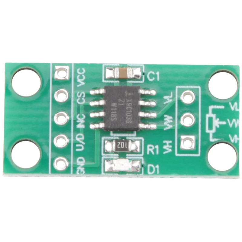 X9C103S Digital Potentiometer Module Green PC+Metal 100K 100Th Order Digital Potentiometer Circuit