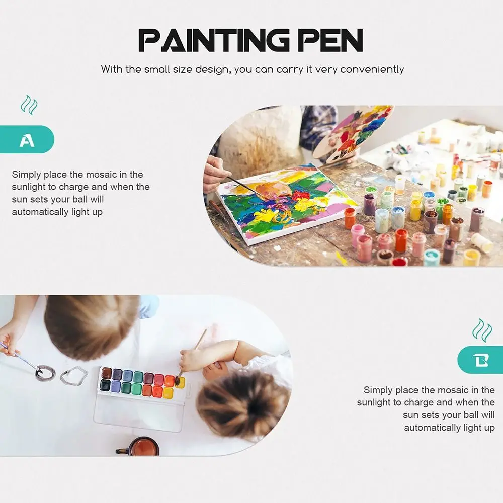 12Pcs/Set Nylon Hair Painting Brush Set Multi-functional Watercolor Gouache Oil Painting Brush Acrylic Materials Short Wood Rod