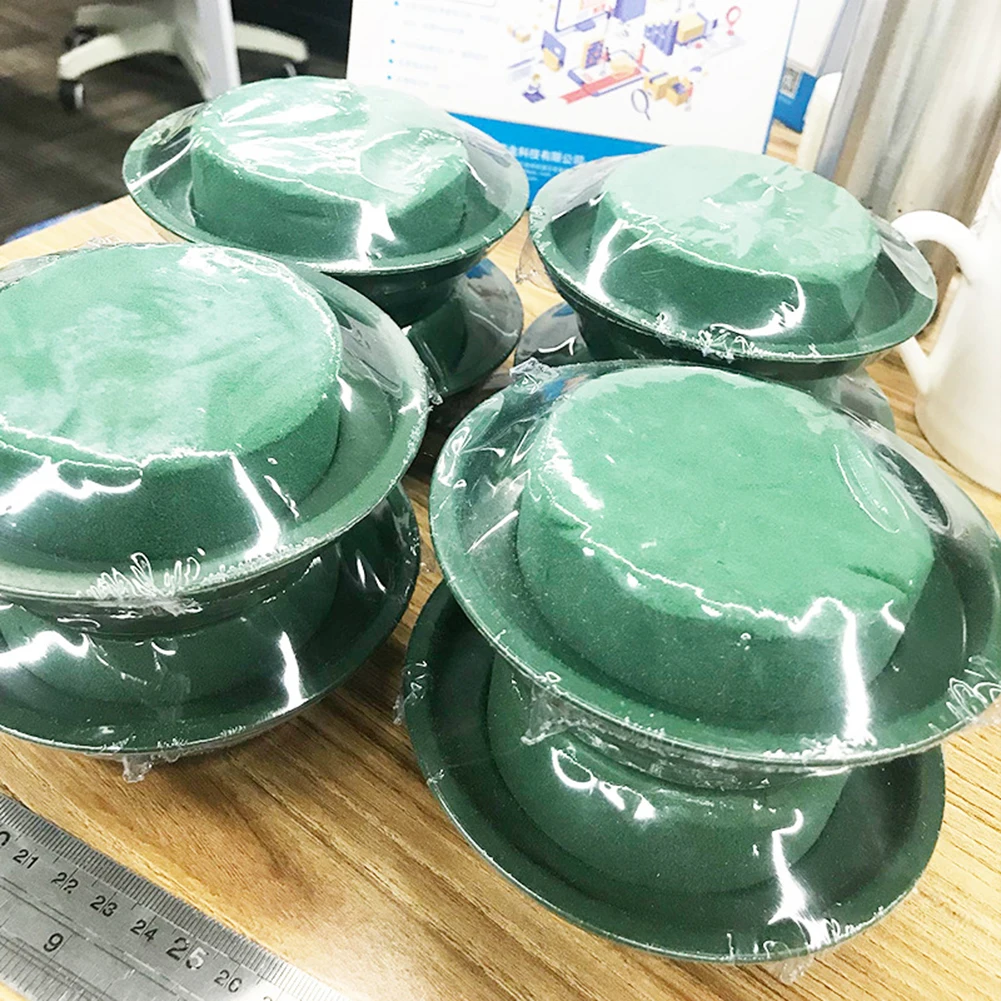 Decoration Flower Arrangement Mud Floral Necessity Green Measures 4.7*1.6in Save Time Arranging Home Park High Quality