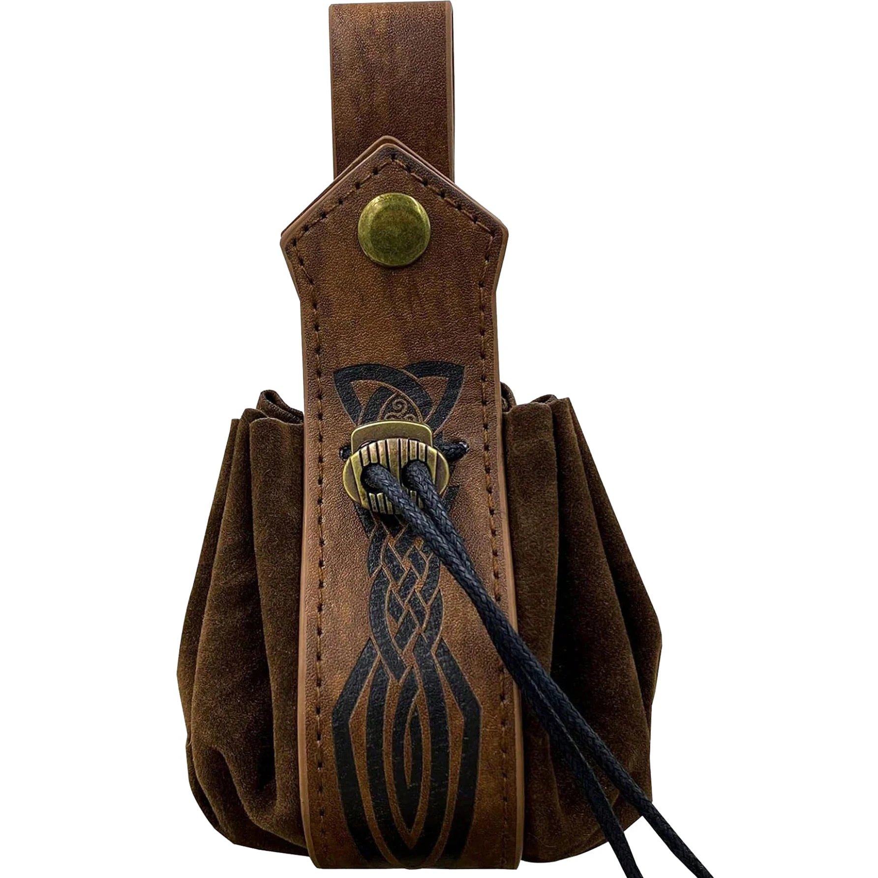 Medieval Cosplay Drawstring Coin Purse Retro Viking Punk Waist Bag Coin Pouch for Renaissance Fairs Halloween