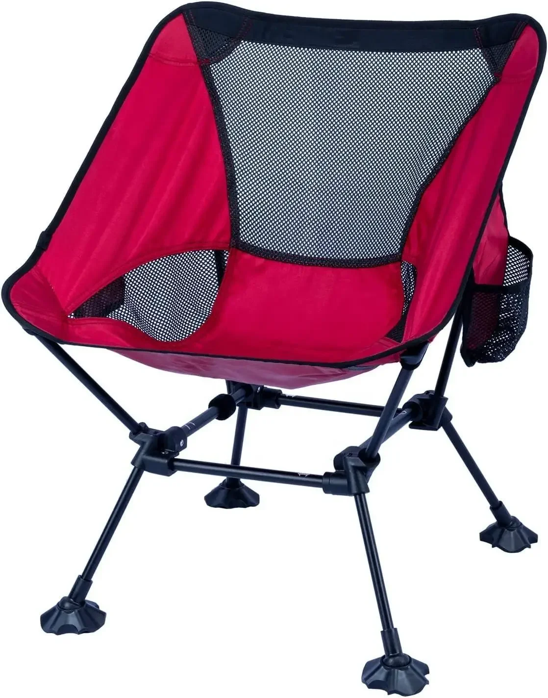 Portable Outdoor Folding Chair Lightweight Portable Camping Moon Chairs with Side Pockets