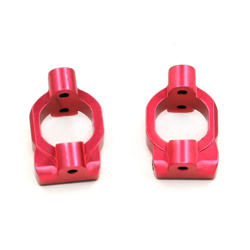 2Pcs Aluminum Alloy Front C Hub Carrier Caster Block C Seat for Wltoys 104001 1/10 RC Car Upgrade Accessories,Red