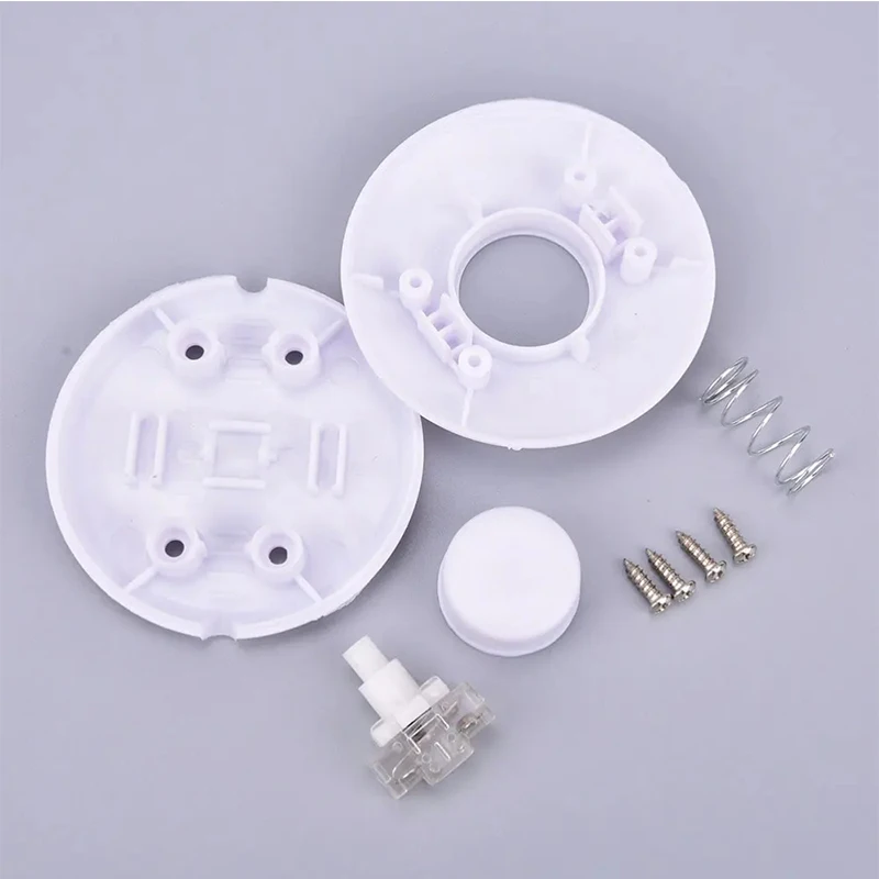 5pcs Foot Switch Fine Hold Pedal Light Pedal Push Switch Push Power In-line Lamp Round Foot Plastic LED Lighting Switch k5