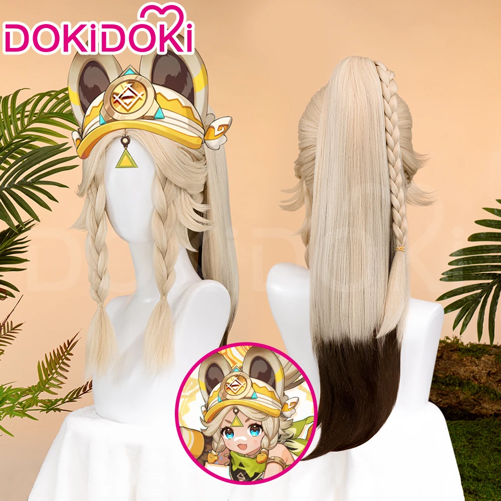 IN STOCK Kachina Wig Game Genshin Impact Cosplay DokiDoki Women Cute Long Hair Kachina Natlan Wig High Heat Resistant Free Cap