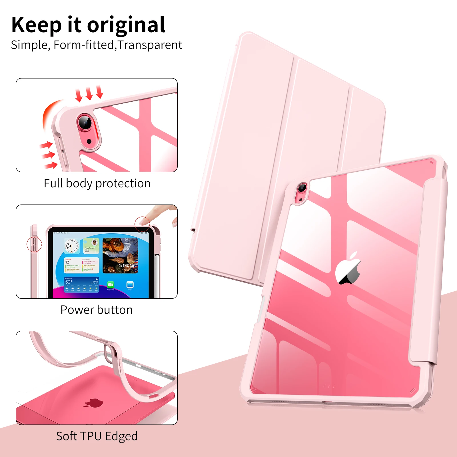 ZOYU Case iPad 10th Gen with Pencil Holder,for iPad 7/8/9th Air11
