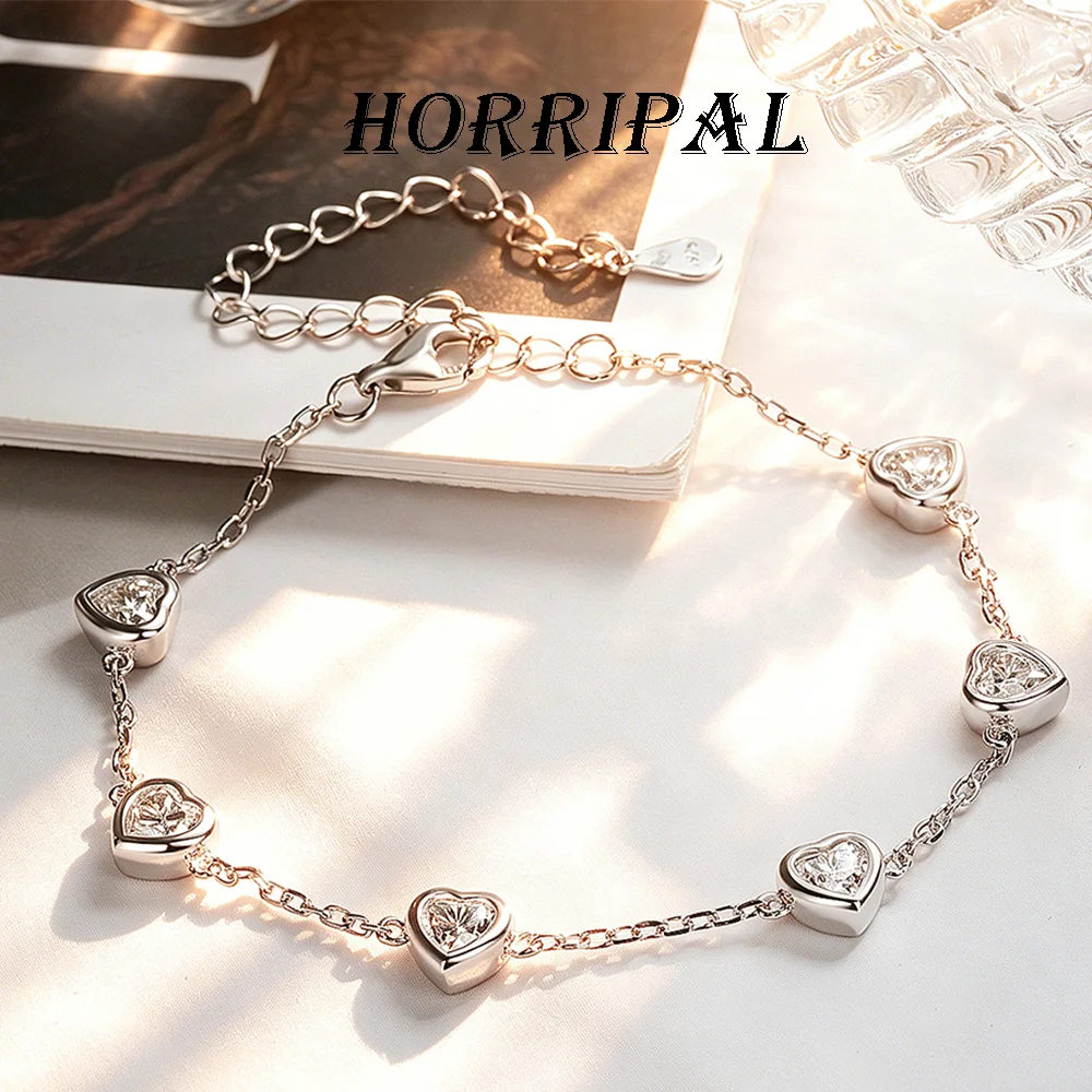 

HORRIPAL D VVS1 Moissanite Tennis Bracelets For Women 925 sterling Silver GRA High quality New choice Party Fashion Jewelry Gift