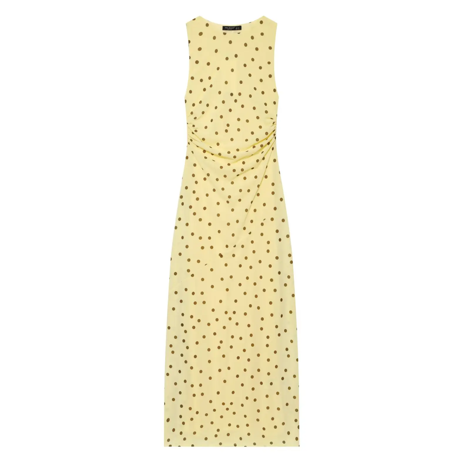 HH Minimalistisches Elegantes Polka-Dot Maxikleid für Damen Sommer Ärmelloses Tailliertes Langes Kleid Smart Casual Büro-Outfit – Detail 2