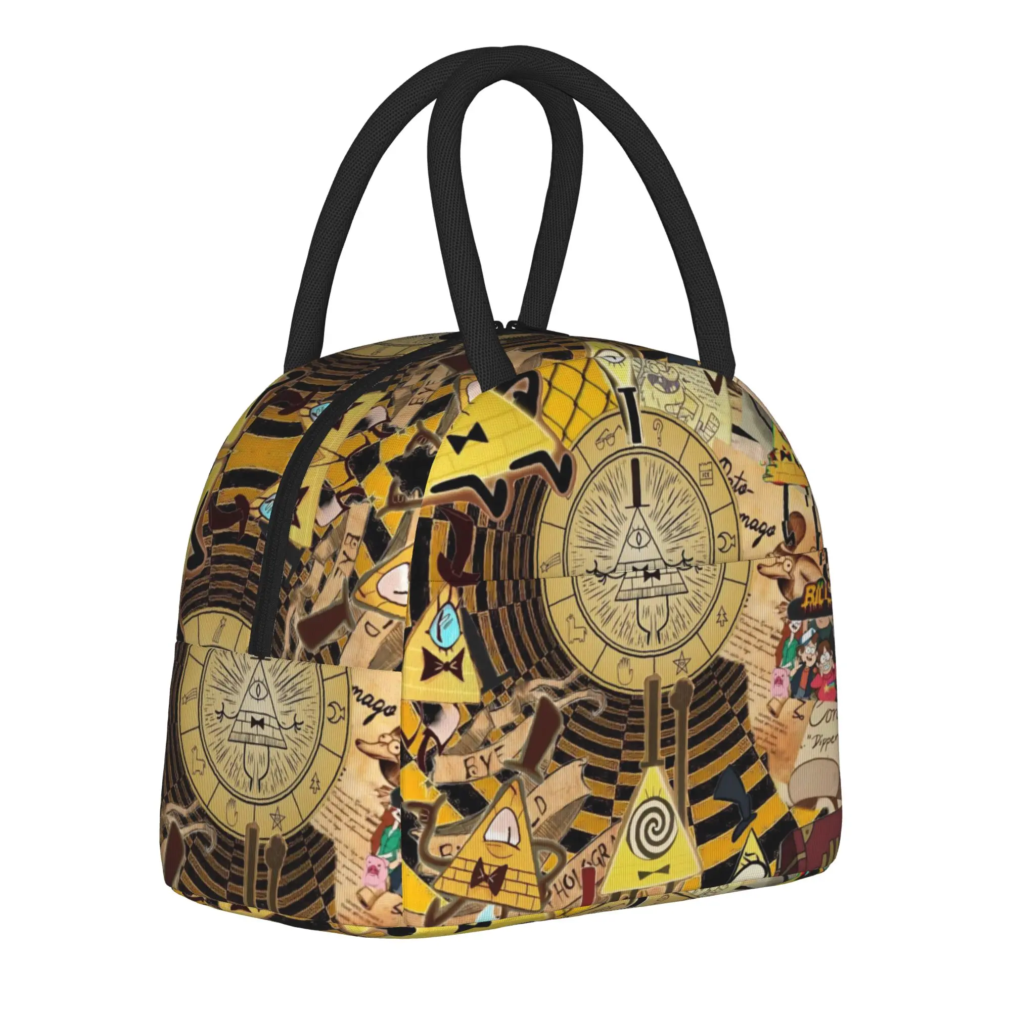 G-Gravity Falls Thermal Insulated Lunch Bag for Office  Portable Bento Box Men Women Cooler Thermal Lunch Boxes