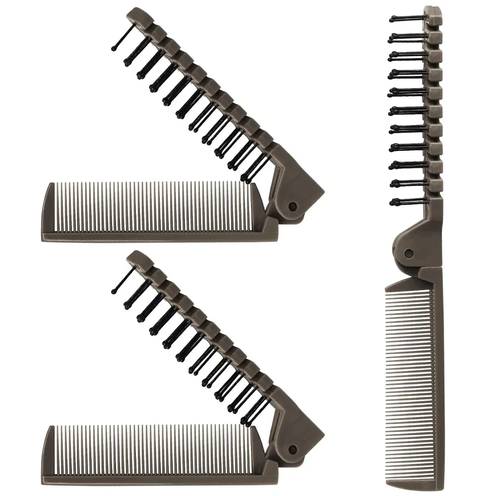 Compact Foldable Hairbrush Set, Anti-Static and Portable, Ideal for Travel and Styling Needs
