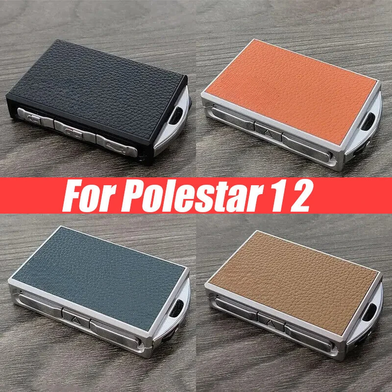 Leather Alloy Car Key Fob Case Cover Remote Keychain Durable For Polestar 1 2