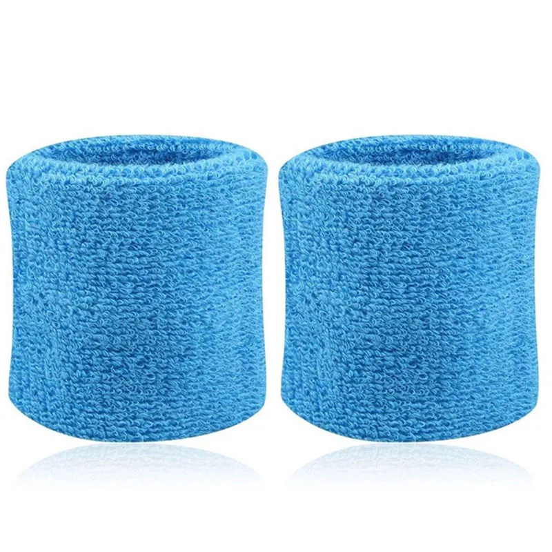 1/2PCS Unisex Cotton Wristbands Terry Cloth Cotton Sweatband Sports Wrist Tennis Yoga Sport Sweat Wrist Band Newest 8x8cm