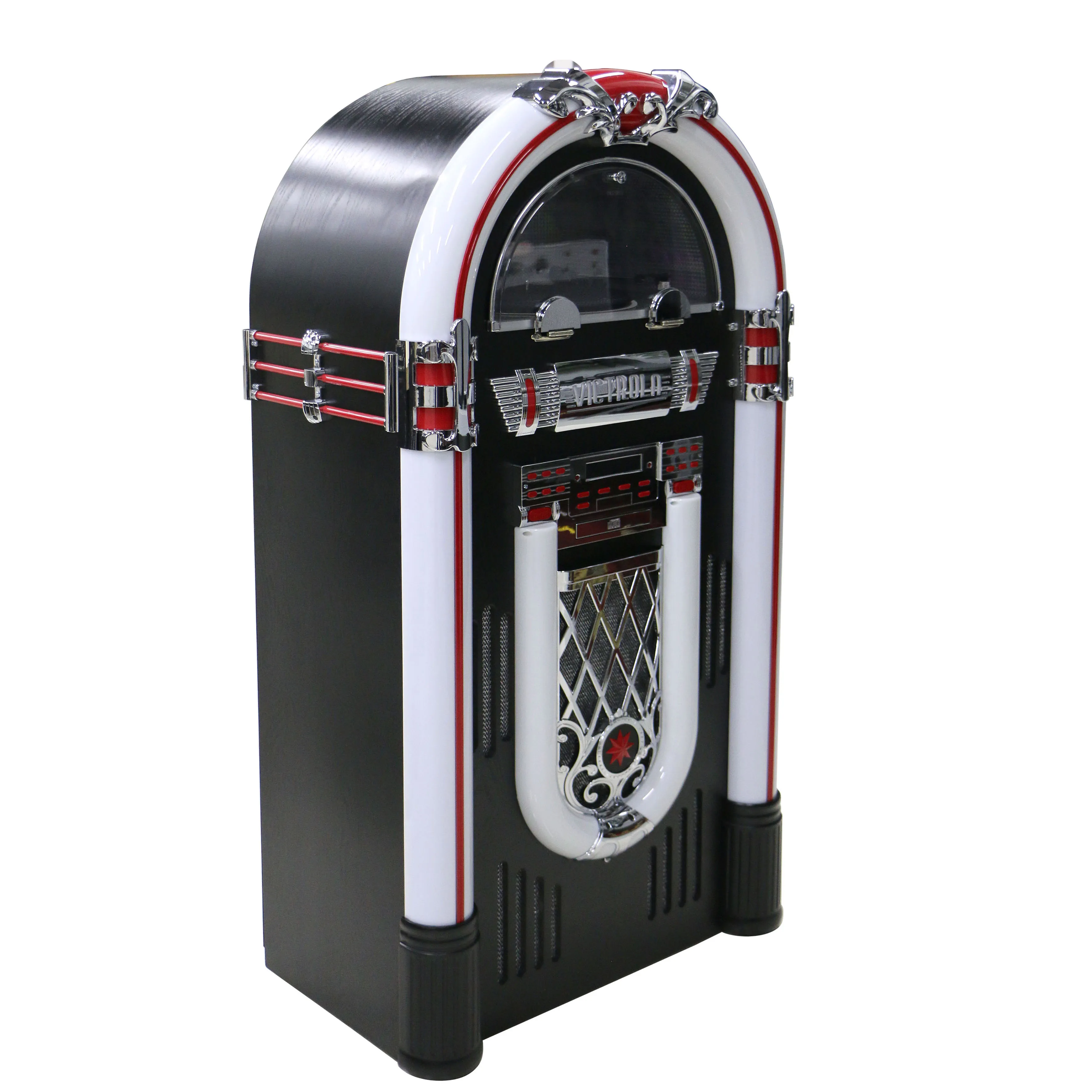 Multiple Function LP Vinyl Phonograph MP3 CD Player Colorful Lights Music Combo Retro Jukebox