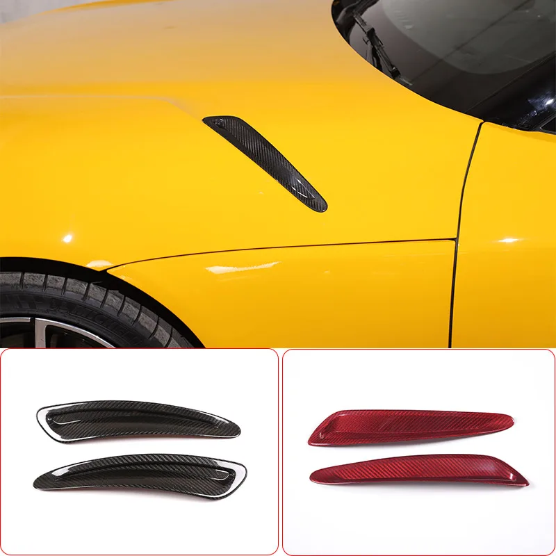 For Toyota GR Supra A90 2019-2025 Real Carbon Fiber Car Bonnet Air Vents Engine Hood Car Exterior Parts Car Modification