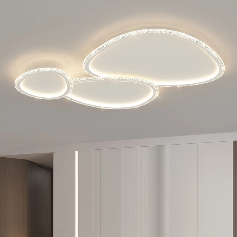 Modern Style Ceiling Lights White Shaped Ceiling Lamp For Living Room Bedroom Dimmable Indoor Lighting Fixtures Lampara Techo