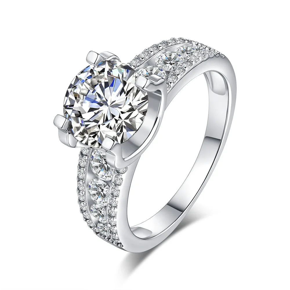 

S925 sterling silver 3 carat moissanite ring for women, moissanite hip-hop bull head diamond ring, free moissanite gift box