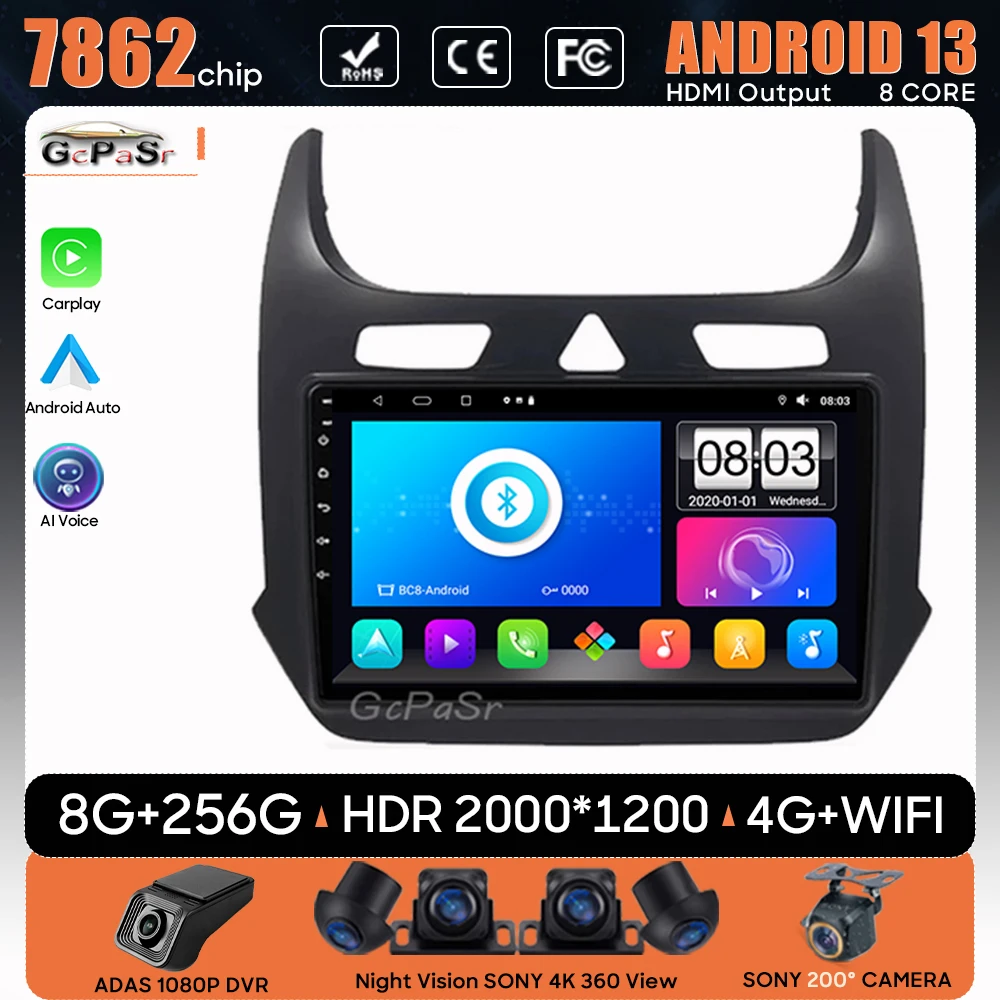 

Car Radio Android 13 For Chevrolet Cobalt 2 2011 - 2018 GPS Navigation Multimedia Player Video Stereo Screen No 2din 5G Wifi DVD