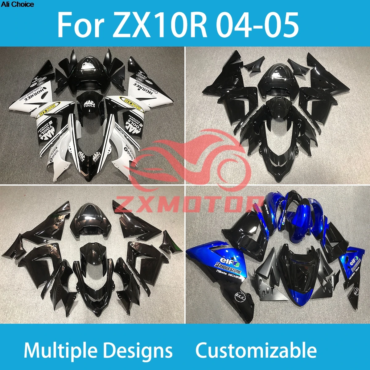 

New ZX 10R 04 05 Bodywork Fairing Kit for Kawasaki ZX10R 2004 2005 Motorcycle ZXMT Injection Kit Body Work Fairings