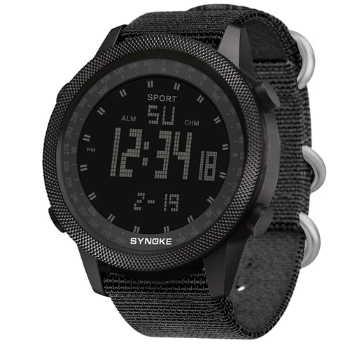 Reloj Digital SYNOKE para hombre, deportes al aire libre, correr, nadar, relojes deportivos al aire libre, relojes militares impermeables de 50M para hombre