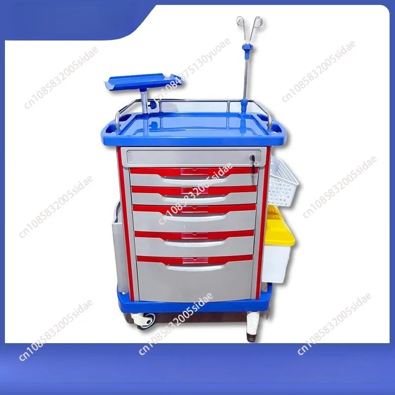 Medical Mobile Equipment Ward Care Cart Emergency Nursing Trolley for Hospital Clinic Use
