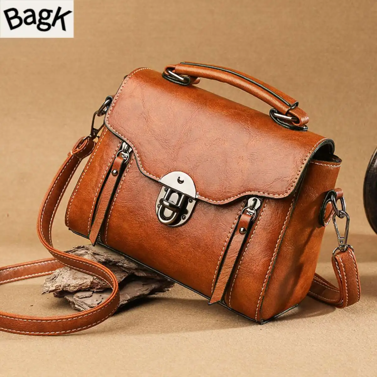 Boyatu per le donne 2024 Nuova borsa alla moda, vera trama versatile morbida pelle borsa quadrata piccola da donna_voghion.com