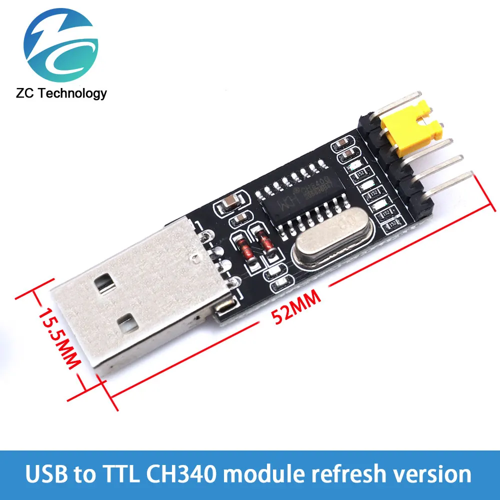 CH340 module USB to TTL CH340G upgrade download a small wire brush plate STC microcontroller board USB to serial instead PL2303