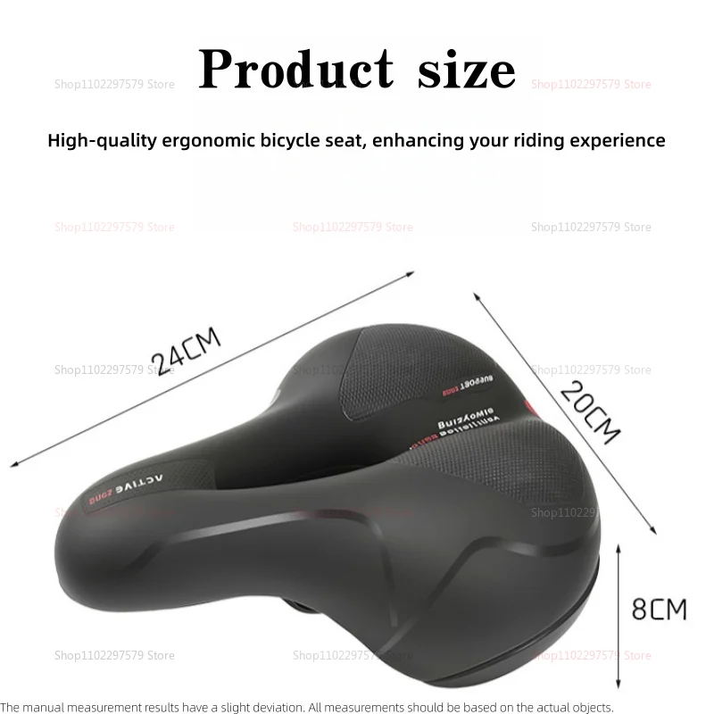 Assento universal para bicicleta, assento de alta qualidade com função de absorção de impacto, couro PU à prova d'água, adequado para viagens de ciclismo.