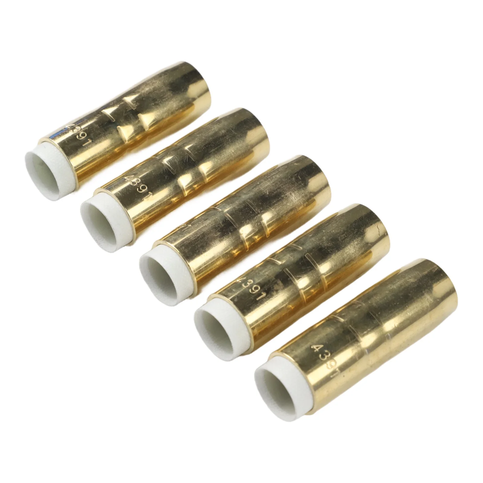 For MIG 4391 Welding Nozzle 5 Pack for Bernard 200/300A For MIG Welding Gas Systems 5/8 Inch Diameter Copper Nozzles