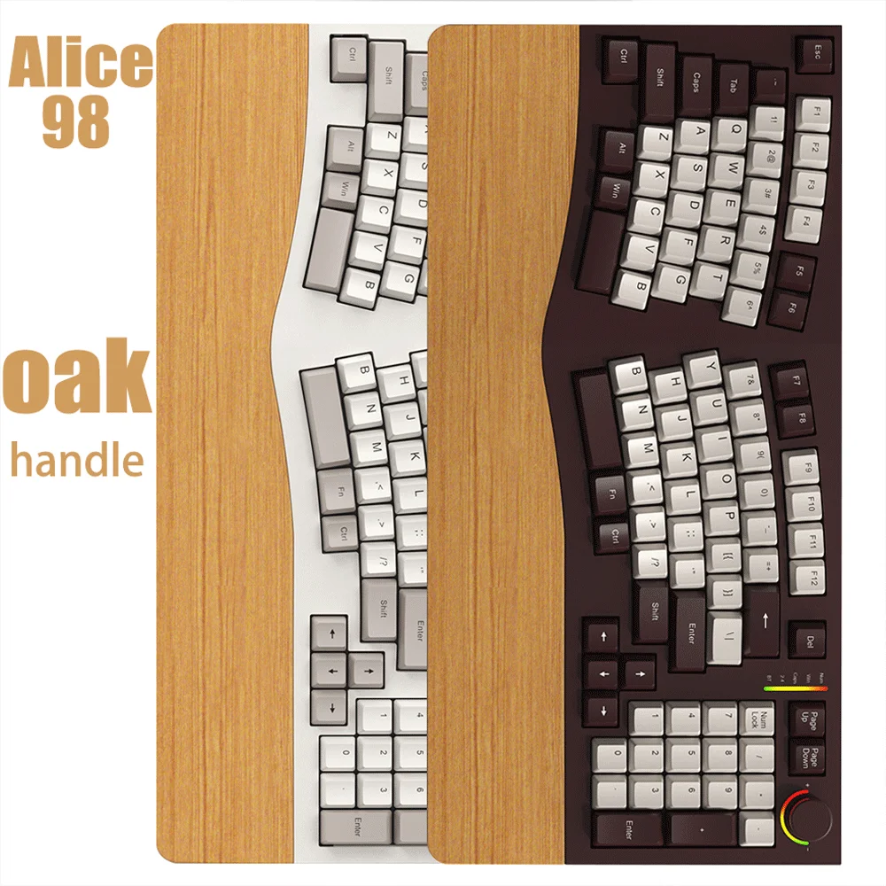 

Alice98 Mechanical Keyboard Handle Rest Ergonomic Wrist And Hand rest Oak Material