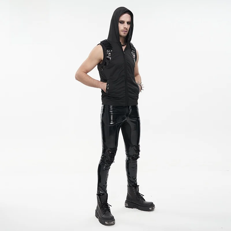 

Devil Fashion Original Design Demon Fashion Men's Rock Punk Texture Hooded Open Cardigan Youth Trend Cotton Polyester Blend
