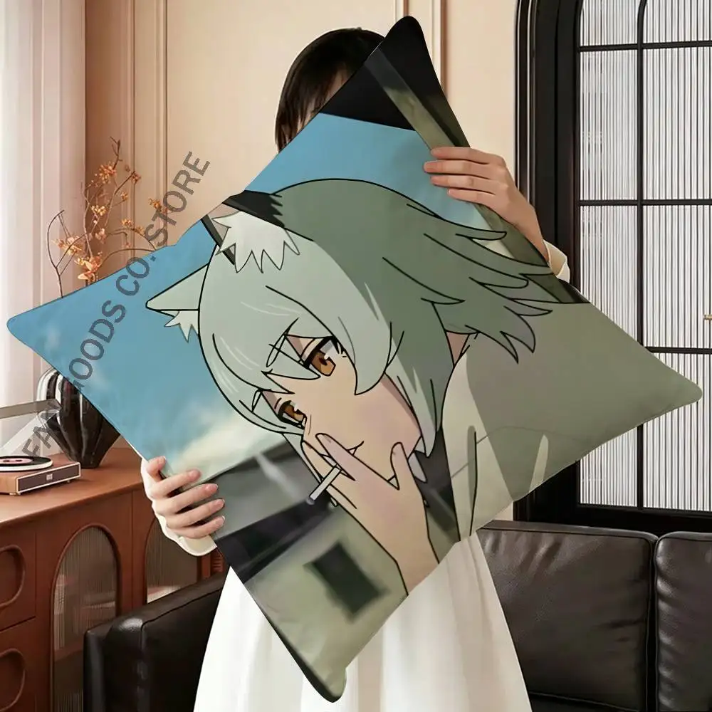 C-ChainsmokerS C-Cat Printed Pillow Cover Cushion Case Simple Sofa Pillow Case No Pillow Core
