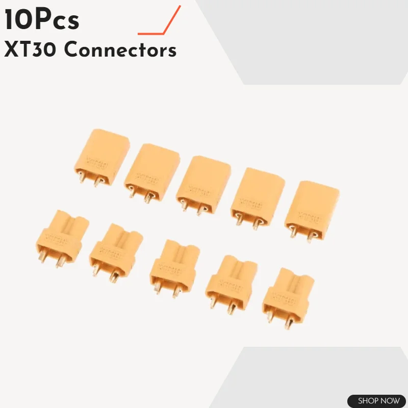 

10Pcs RC XT30 Bullet Connectors Plug Quadcopter FPV Racing Drone Lipo Battery Quadcopter Car Boat DIY Accessories