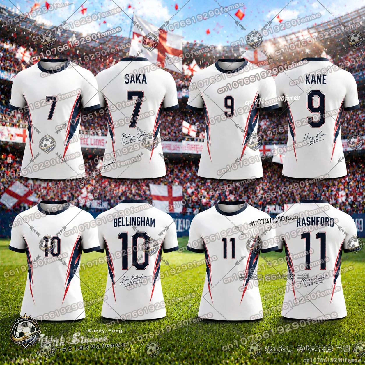 Summer Special Limited England Football Shirt 2026 Kids Adults Men Women Comfortable Breathable Quick Dry Sports Jersey Top