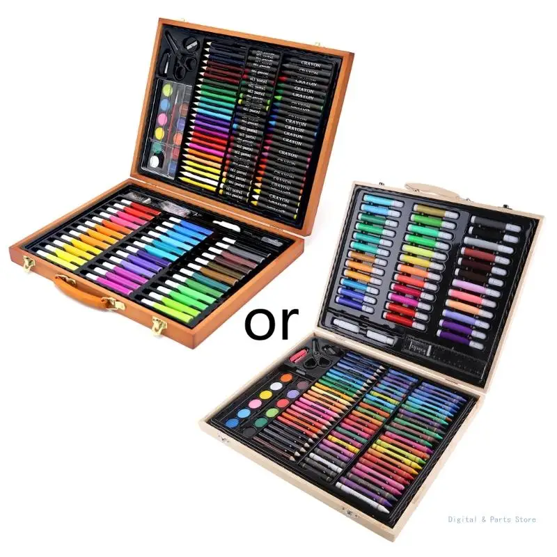 M17F Pack of 150 Art Set with Oil Pastels Colored Pencils Markers Great Gift