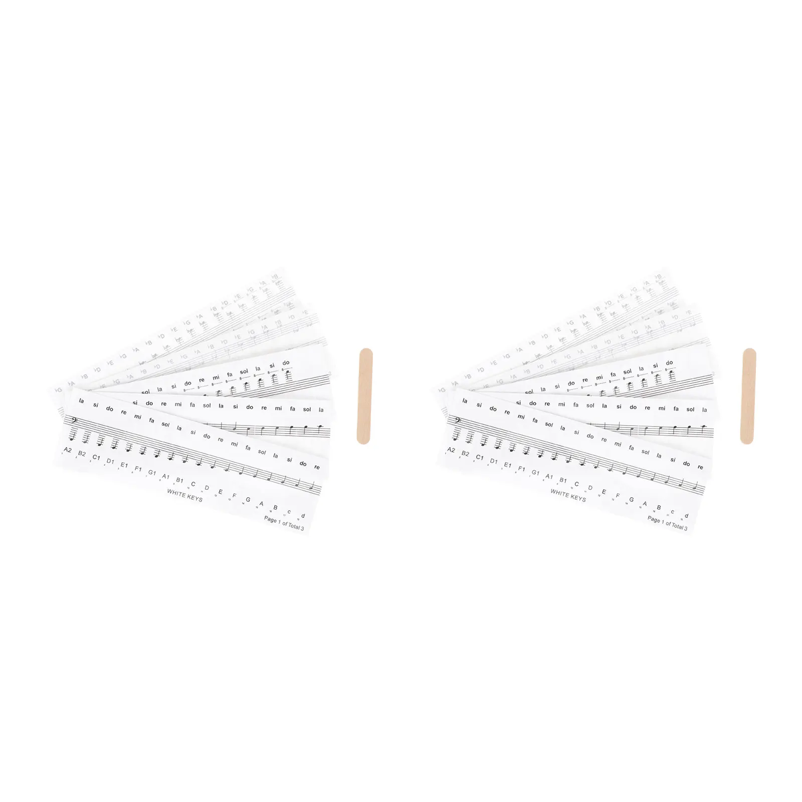 

2 Sets Piano Stickers Beginner Removable Notes Guide Keyboard Pvc for Keys Letter Introductory