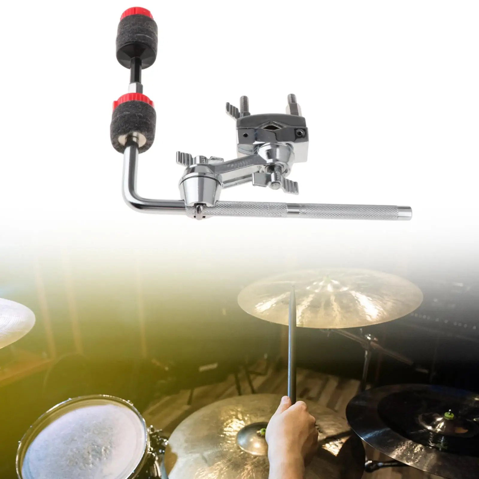 Grabber Cymbal Arm Cymbal Stand Percussion Accessory Cymbal Transfer Arm with L Arm Cymbal Extension Arm Drum Cymbal Arm