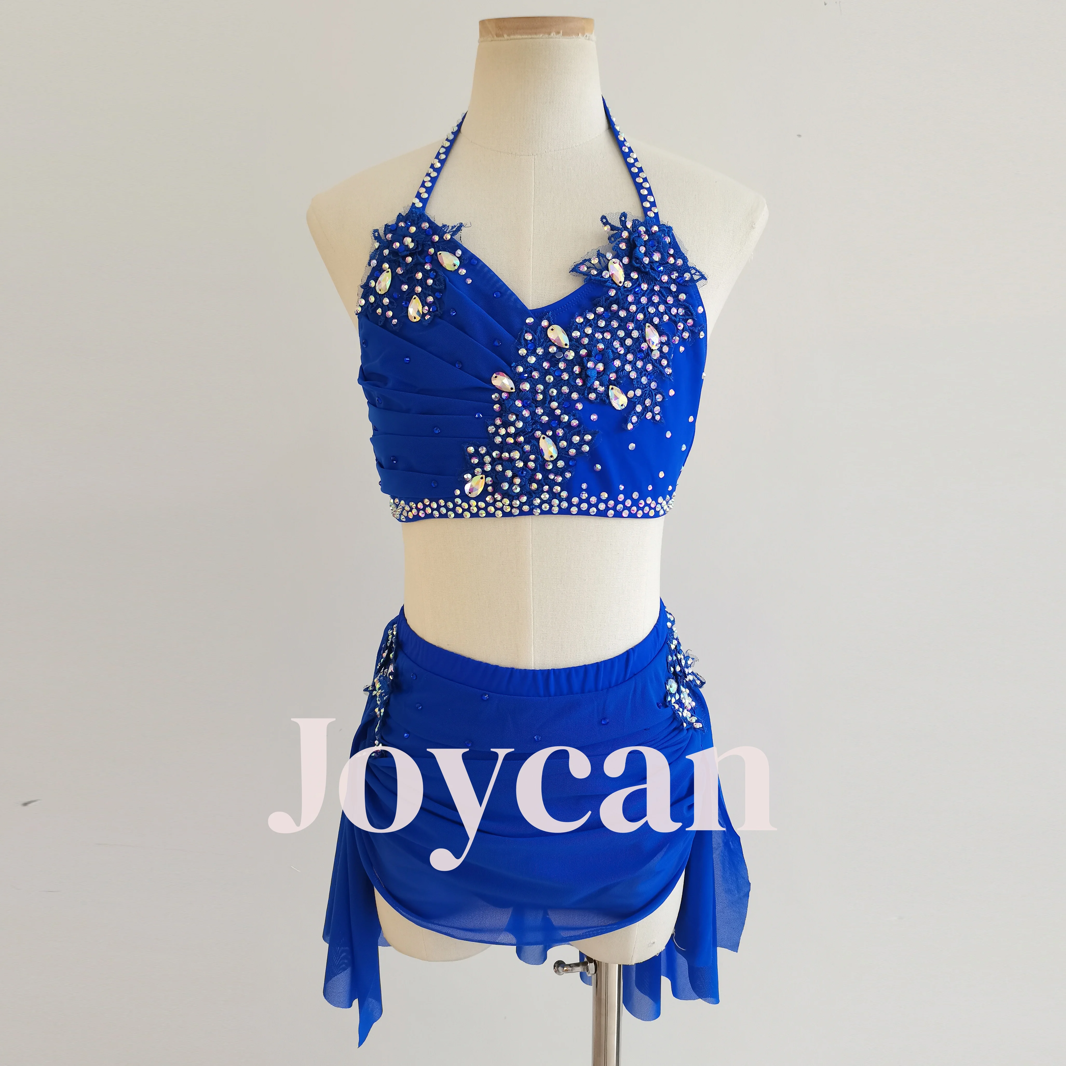 Joycan Lycial robe de danse diamant bleu éclaircissant cadeau compétition Performance à la main personnalisé pôle danse Ballet danse