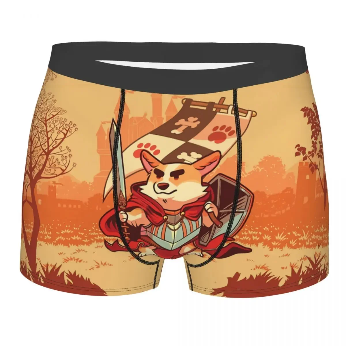 Calzoncillos de Corgi Knight para hombre, ropa interior cómoda, Calzoncillos Bóxer