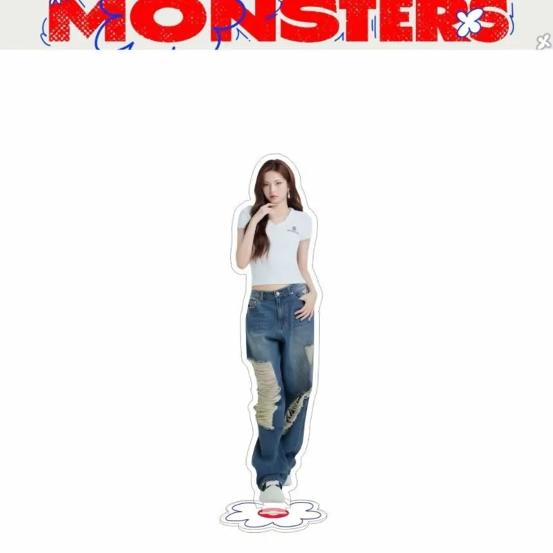 루카 에디지 힙합 케이팝 걸그룹 아크릴 키체인 시크 걸그룹 아크릴 스탠디 모델 플레이트 장식 데스크 피규어 디스플레이