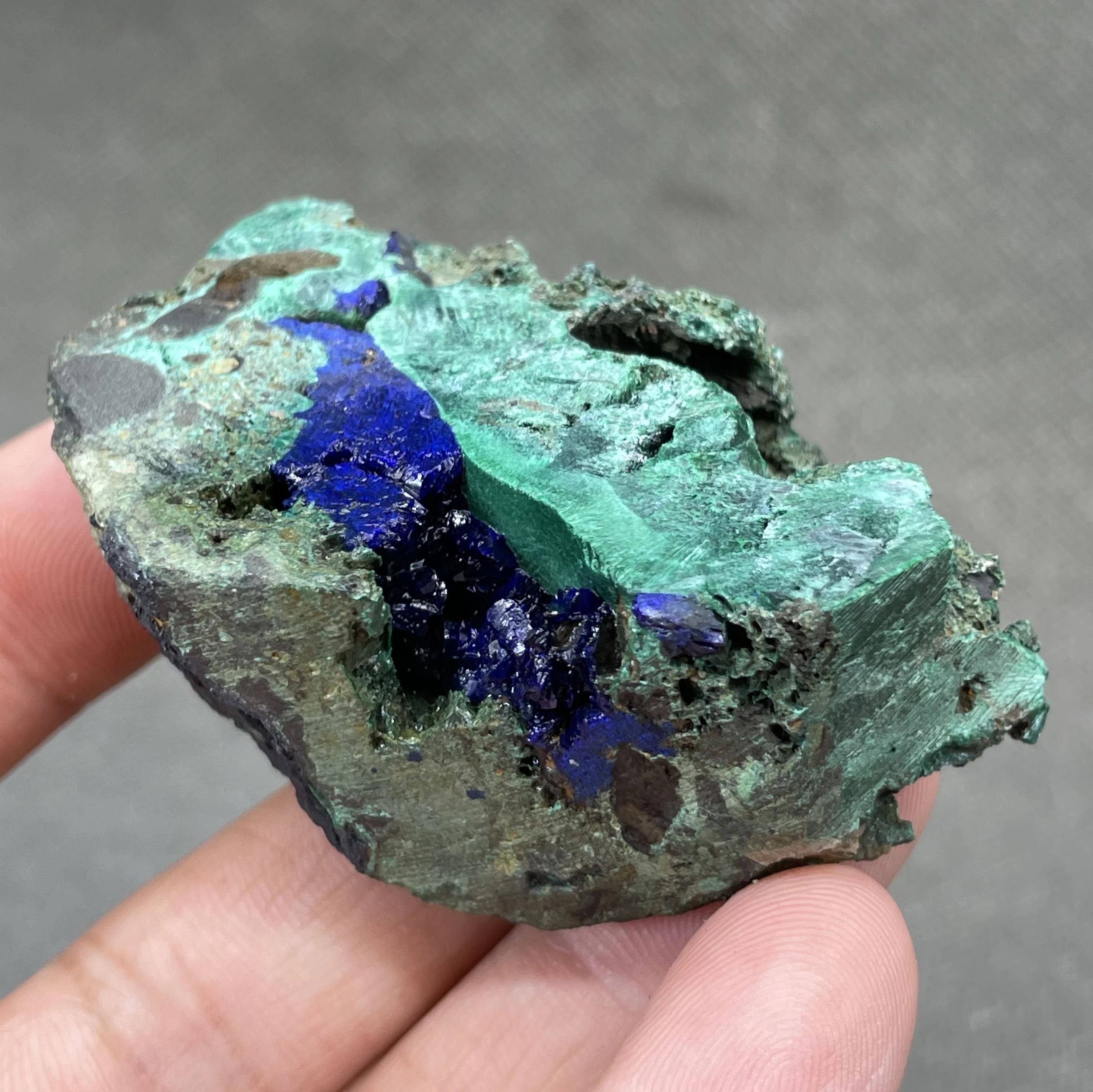 BEST! 87g Natural beautiful big crystal Azurite and Malachite mineral specimen crystal Stones and crystals Healing crystal